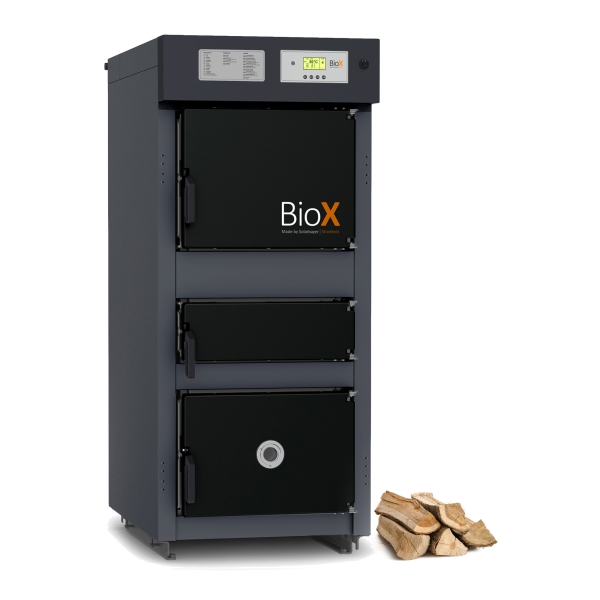 Solarbayer Gazéificateur de bois BioX 35 Puissance : 33,6 kW ; Longueur des bûches 0,5 m