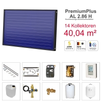 Solarbayer PlusAL Solarpaket H14 Ziegel Gesamtfläche Brutto 40,04 m2 horizontal