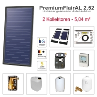 Solarbayer FlairAL in-roof solar package 2 single-row, total gross area: 5,04 m2