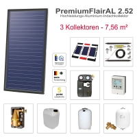 Solarbayer FlairAL in-roof solar package 3 single-row, total gross area: 7,56 m2