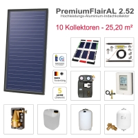Solarbayer FlairAL in-roof solar package 10 double-row, total gross area: 25,20 m2
