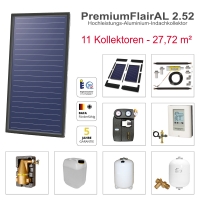 Solarbayer FlairAL in-roof solar package 11 single-row, total gross area: 27,72 m2