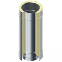 Außenkamin Rohrelement 130/500/0,5mm Länge: 500 mm, Effektivlänge: 450 mm