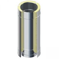 Außenkamin Rohrelement 130/1000/0,5mm Länge: 1000 mm, Effektivlänge: 950 mm